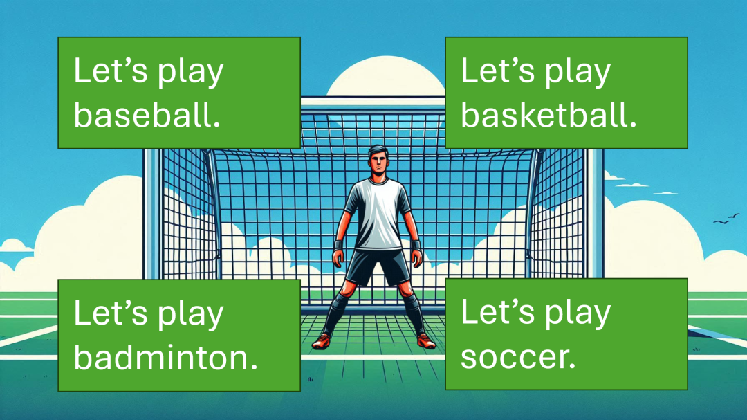Lesson: Let's play soccer